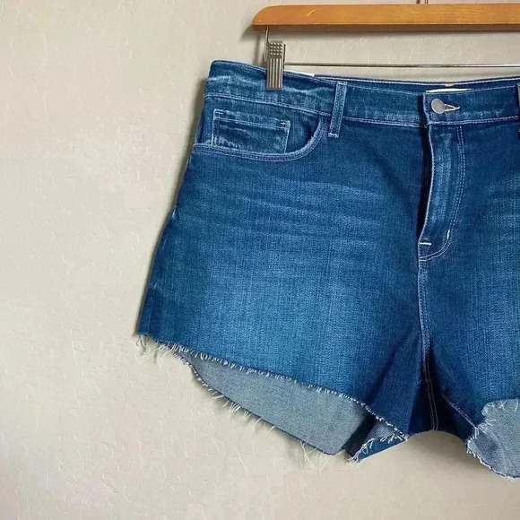 L'AGENCE Audrey Cutoff Denim Shorts DAYTONA Size 32 - Picture 7 of 10